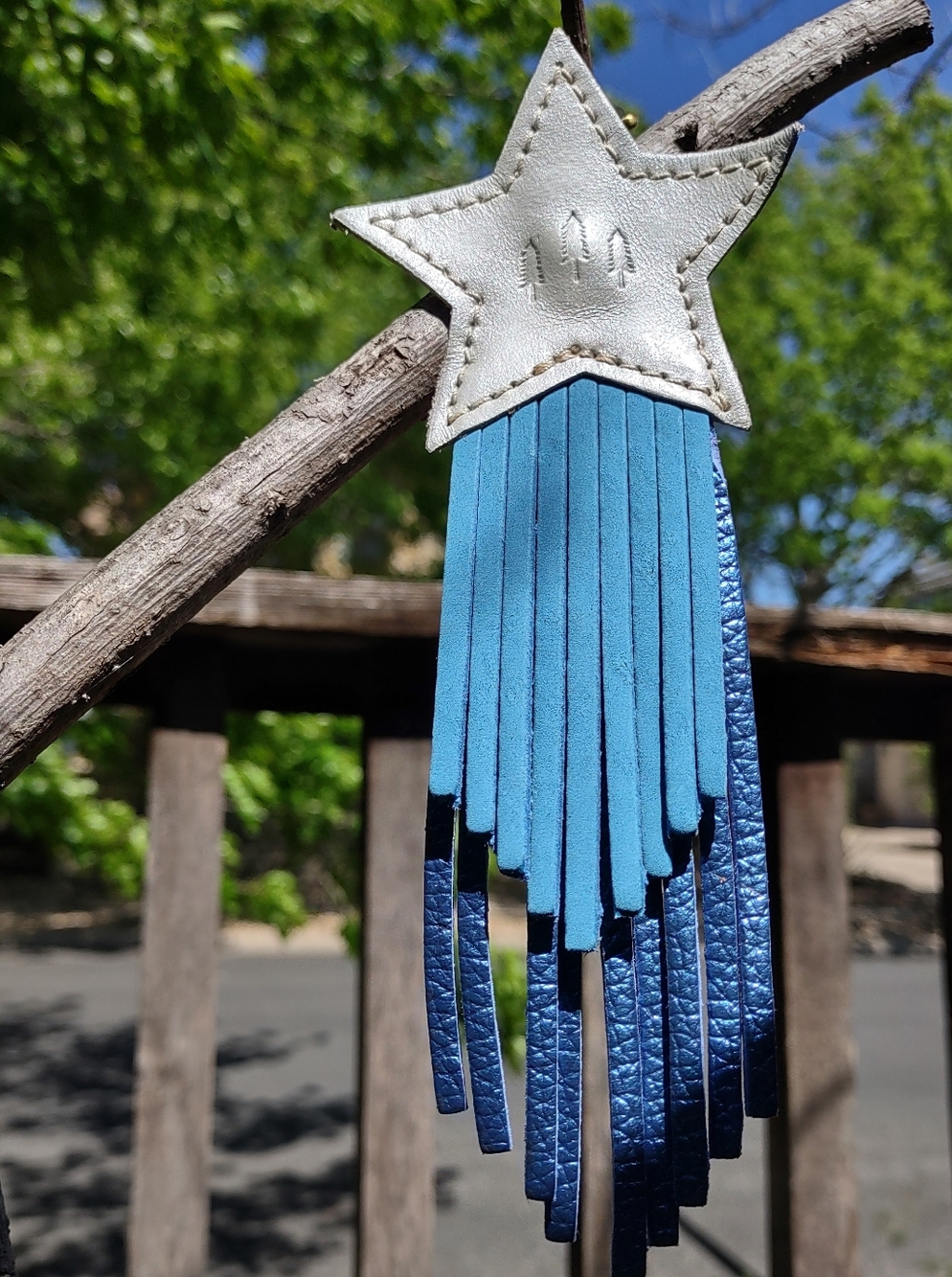 Portland Leather Texas Star Purse Charm, Bag Flair, Keychain